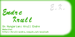 endre krull business card